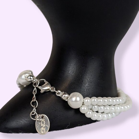 (2/$20) Icing 3-Strand Faux Pearl Bracelet - Picture 3 of 5